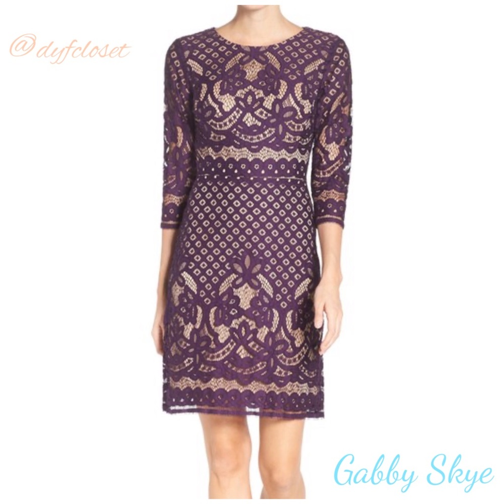Gabby Skye Lace Shift Dress